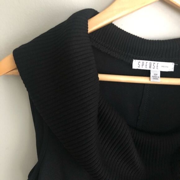 Spense Cowl Neck Sleeveless Dress Black Size 10P - Picture 2 of 6